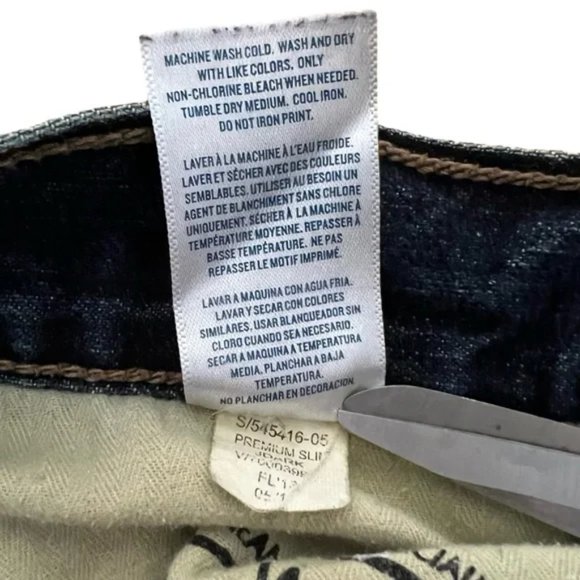 Old Navy Slim Distressed Jeans Blue Men's Size 38x32 - Picture 8 of 8